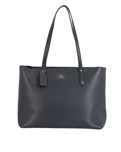 Tote, £110, Handbags, Navy, Leather, Front view